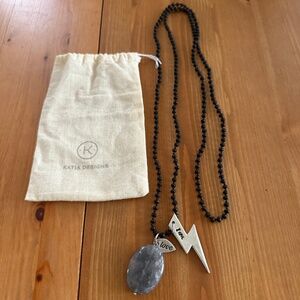 Katia Designs Long Necklace - smoky quartz